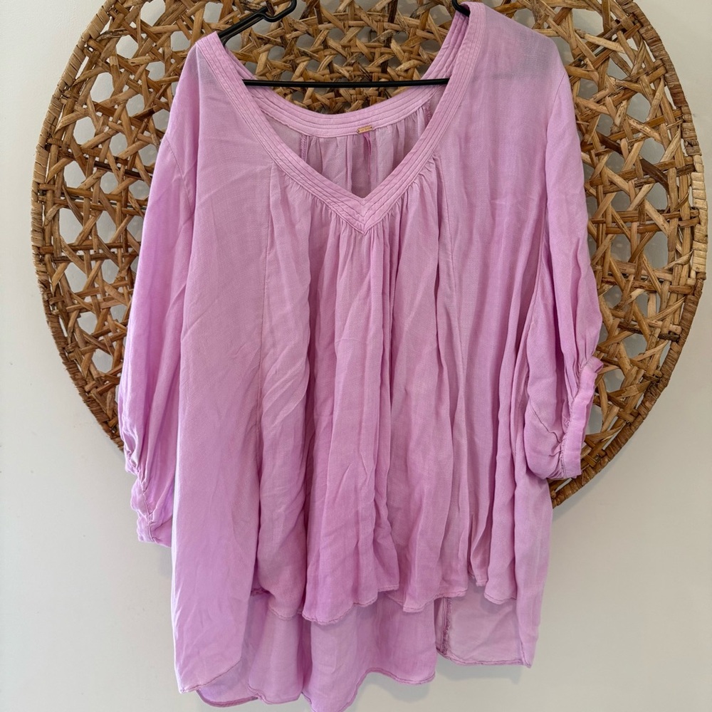 Free People FP Catch Me If You Can Oversized Top
Blouse Lilac BOHO